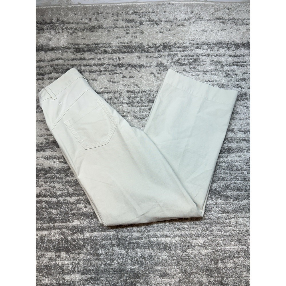 Lululemon Wide Leg Trousers Womens 25 Cream City Sleek Utilitech High Rise Pants